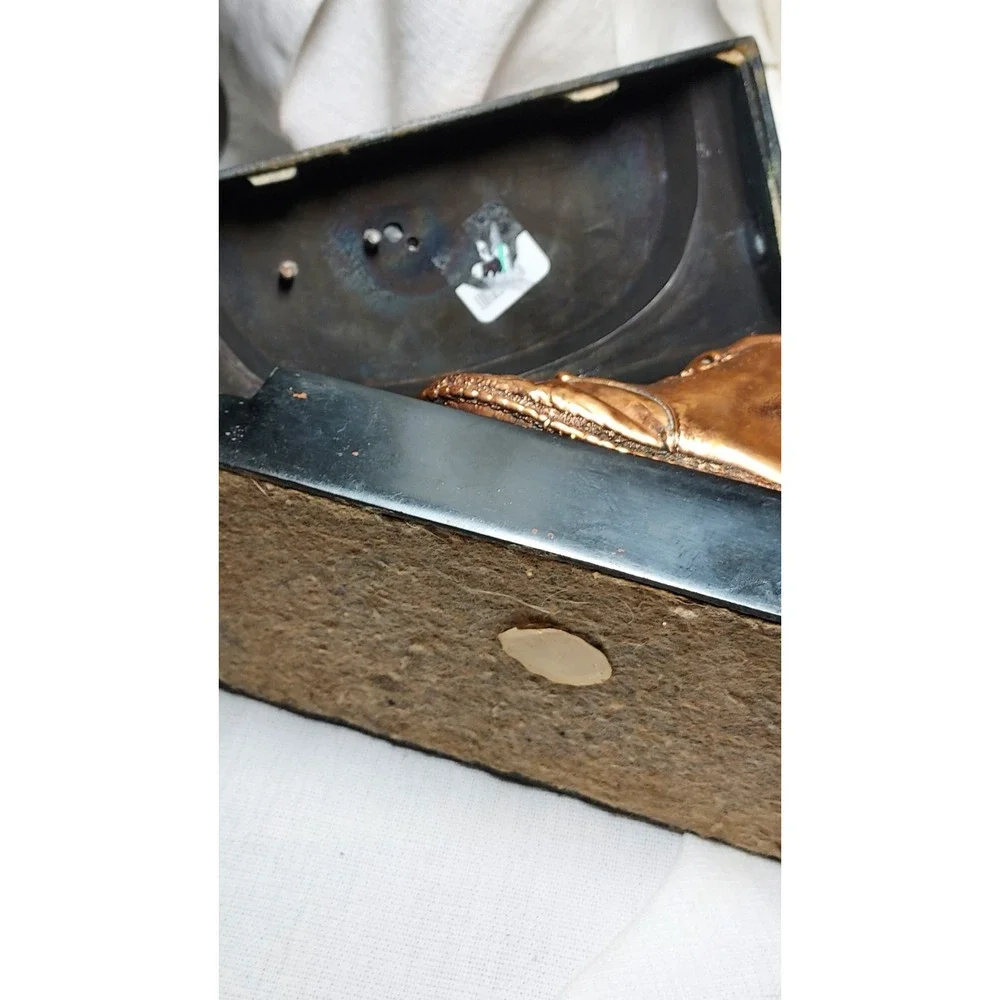 Vintage Bronze Copper Baby Shoe Bookends‎